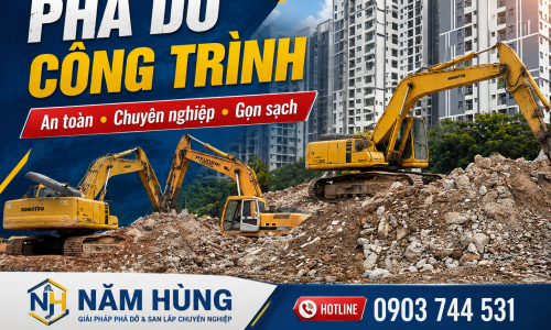 Dịch Vụ Phá Dỡ Công Trình Tại Bình Dương – An Toàn, Gọn Sạch, Đúng Tiến Độ
